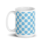 Blue Flower Glossy Mug