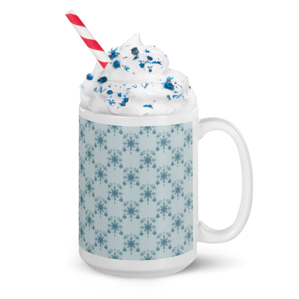 Blue glossy mug