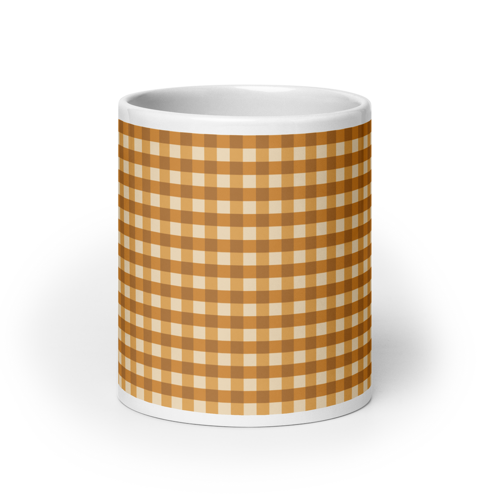 Gingham Glossy Mug