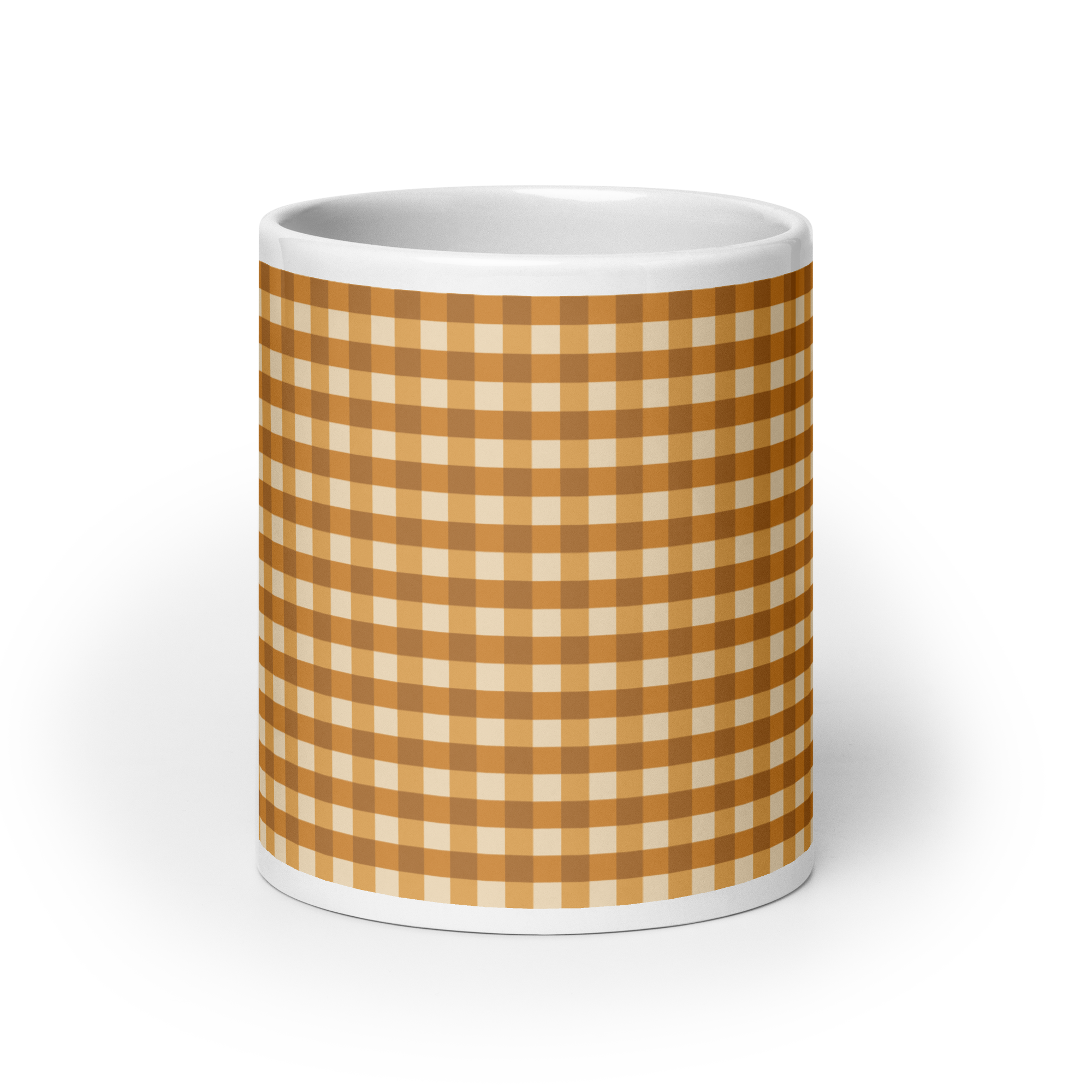 Gingham Glossy Mug