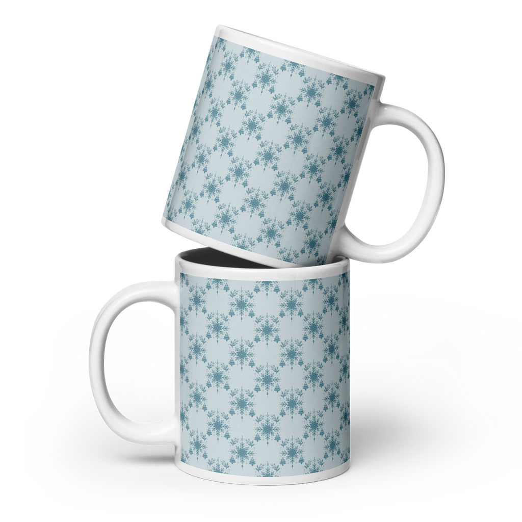 Blue glossy mug