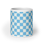 Blue Flower Glossy Mug