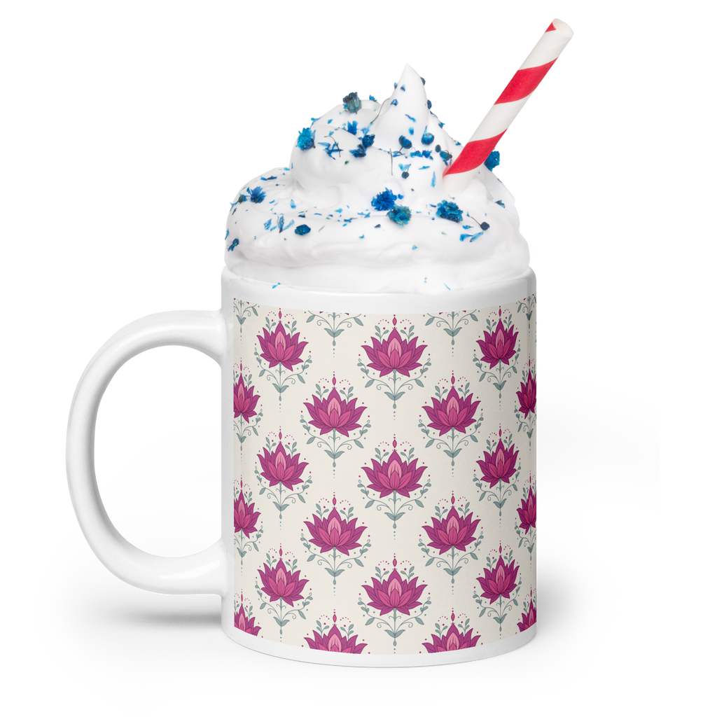 Lotus Glossy Mug