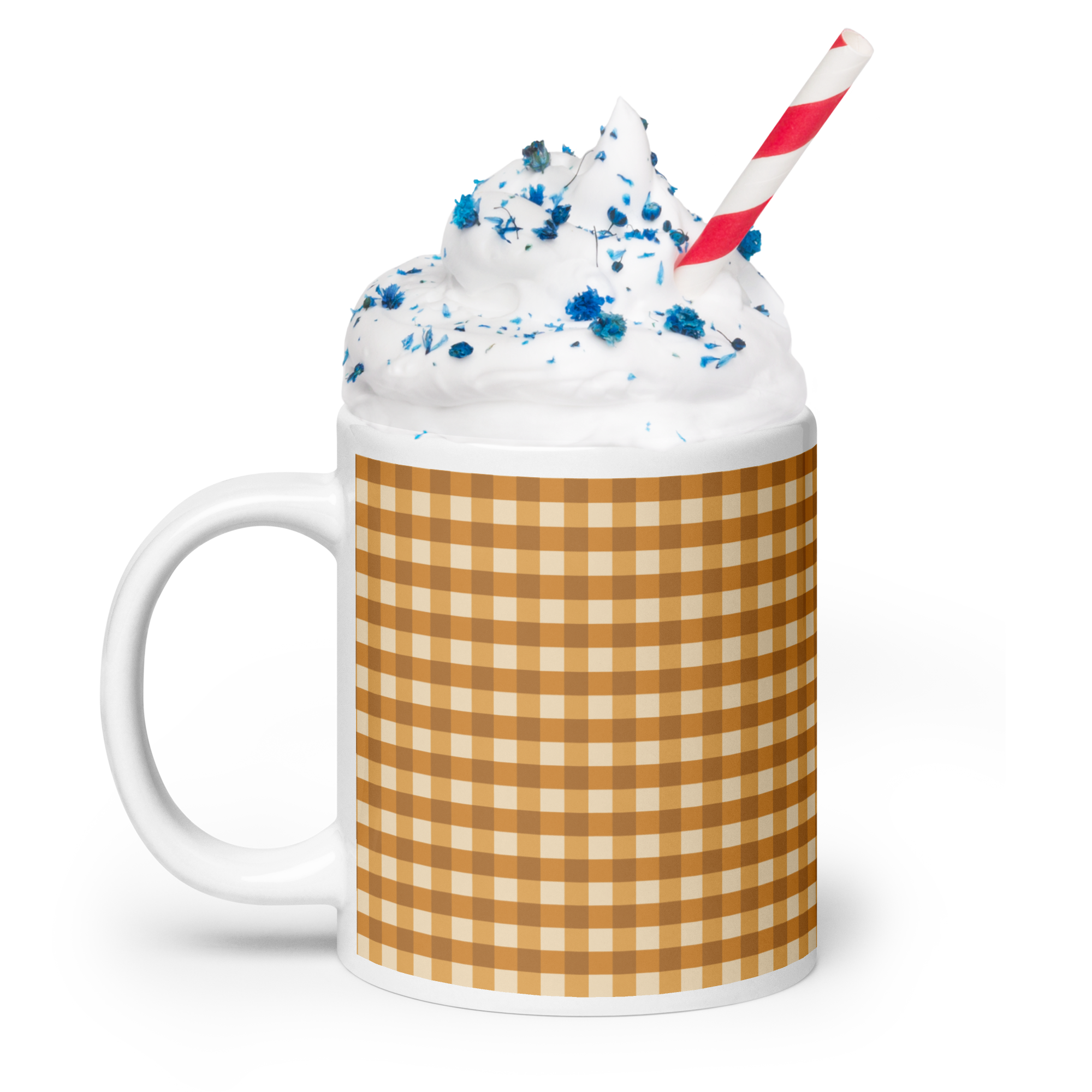 Gingham Glossy Mug