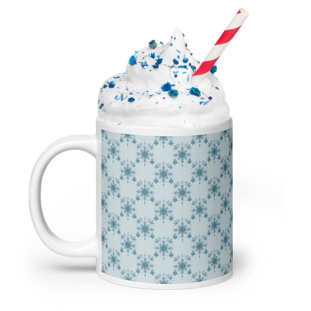 Blue glossy mug