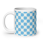 Blue Flower Glossy Mug