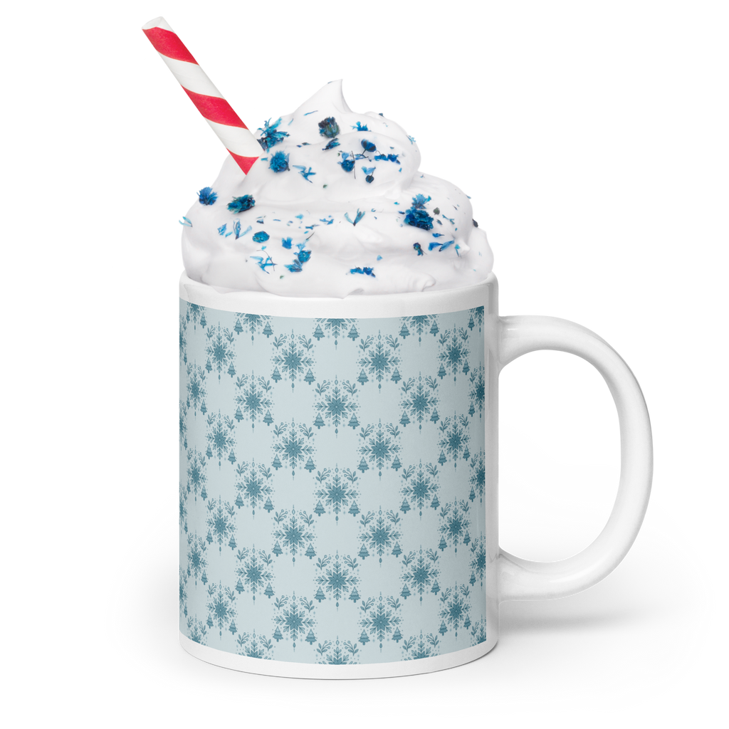 Blue glossy mug