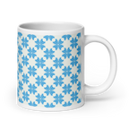 Blue Flower Glossy Mug